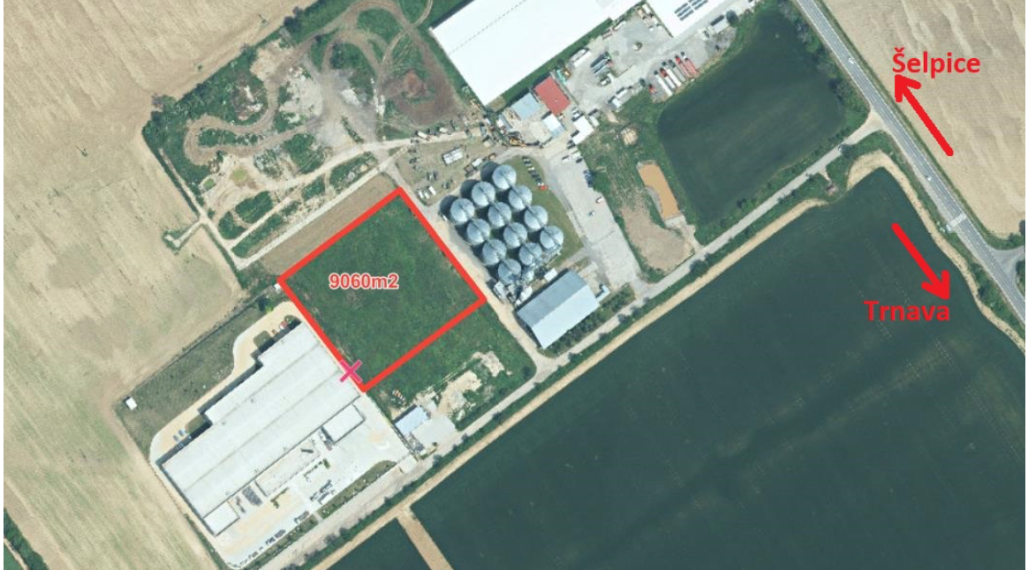 Industriegrundstück 9.060 m² mit Baugenehmigung, Šelpice