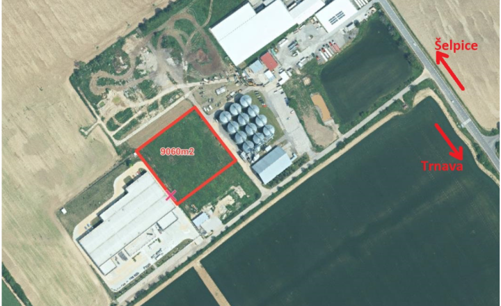 Industriegrundstück 9.060 m² mit Baugenehmigung, Šelpice