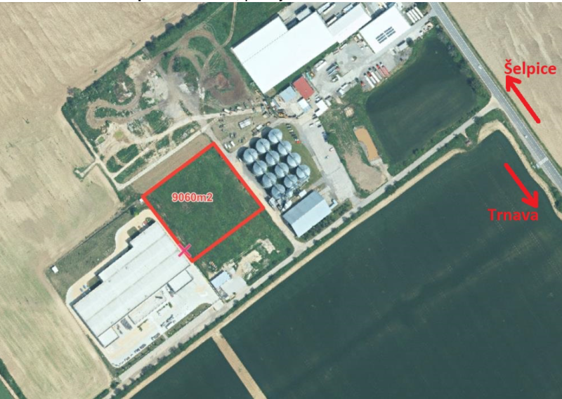 Industriegrundstück 9.060 m² mit Baugenehmigung, Šelpice